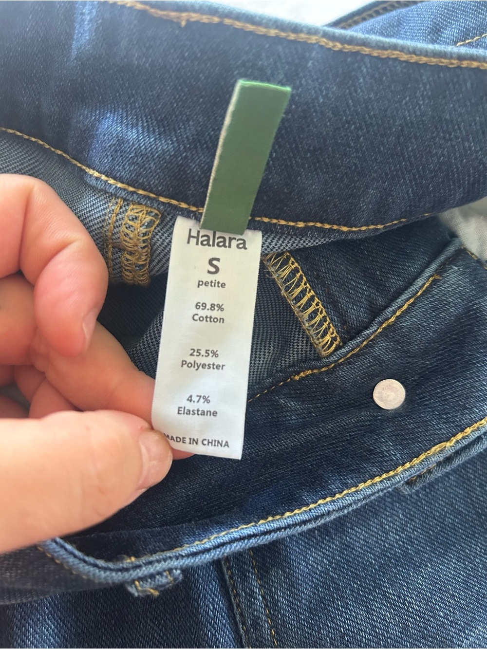 HALARA Flex High Waisted Wide Leg Rolled Hem Jeans- Knit Denim, Small Petite - Picture 10 of 12